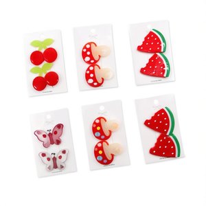 Fermagli per capelli Kz Fruit da 6 cm in plastica, a forma di cartone animato, per bambini, confezione in cartone, 1200 pezzi per scatola - Product Image 2