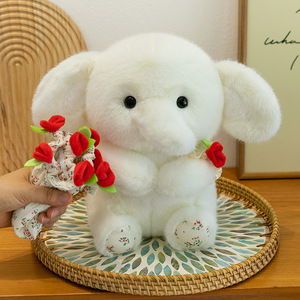 ตุ๊กตา<span class=keywords><strong>ช้าง</strong></span>กุหลาบกอดดอกไม้ ตุ๊กตา<span class=keywords><strong>ช้าง</strong></span>สามสี ของเล่นตุ๊กตาผ้าสำหรับเด็ก ตุ๊กตาปลอบใจ - Product Image 3