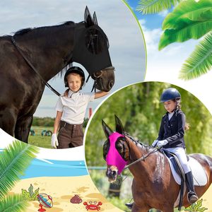 Máscaras Antimoscas para Caballos Frienda con Orejas, Protección UV, Elásticas y Transpirables para Caballos Adultos, 4 Piezas - Product Image 5