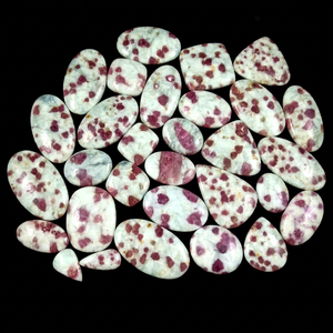 Cabochons en quartz tourmaline bleue naturelle de haute qualité à dos plat pour la fabrication de bijoux en argent - Vente en gros - Product Image 1