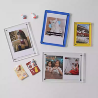 Cadre photo magnétique personnalisé en acrylique 4x6 pouces, support de photographie, petite plaque d'affichage pour cartes