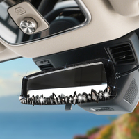 2025 nouvelle voiture décoration intérieure accessoires Bling cristal strass rétroviseur couverture plastique miroir pour filles voiture