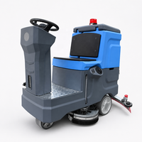 LM-W580 Nouvelle autolaveuse autoportée à batterie 24V avec balai de 1000 mm et moteur d'aspiration 1600W, alarme de niveau d'eaux usées