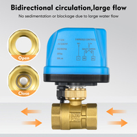 Vanne à boisseau sphérique électrique en laiton YAOYANG3 à 3 fils, AC110-220V, haute qualité, deux voies, port 3/4'', 200 psi, OEM, certifiée CE, étanche IP54, BSP