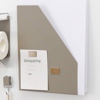 Caja Magnética para Almacenamiento de Archivos, Montable en Puerta y Pared, de un Solo Nivel, con Adsorción Magnética para Refrigerador