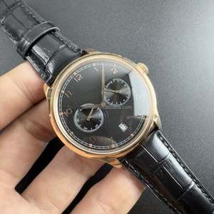 Montres IW Factory 42 mm, acier inoxydable, sans date, cadran noir, mouvement mécanique automatique 3131, boîtier argenté - Product Image 3