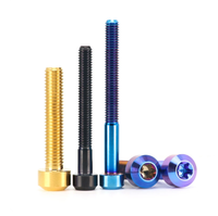 Vis à tête cylindrique Ti TC4, vis coniques Torx anodisées PVD M4 M5 M6 M8, vis de moto Gr5