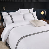 Parures de lit de luxe de qualité commerciale, simples et solides, 100% polyester, tissage haute densité 300TC, anti-plis, personnalisables