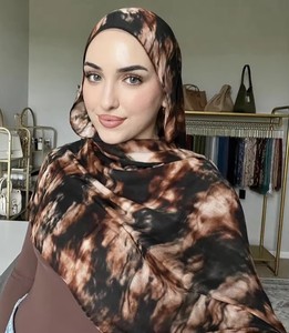 Tùy chỉnh mềm bông Rayon phương thức phụ nữ khăn choàng khăn trùm đầu in hoa dài và trọng lượng nhẹ in nước Logo - Product Image 1