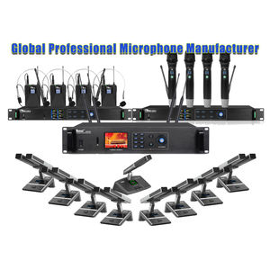 专业5G Wi-Fi FM无线6通道可充电电池会议麦克风鹅颈式适用于1对2舞台广播 - Product Image 5