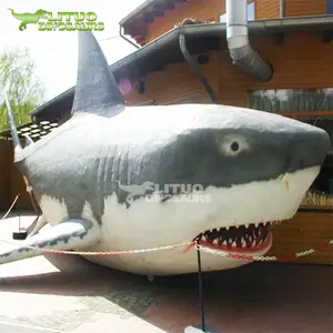 Theme park animatronic simulation large shark outdoor indoor park museum exhibition etc. large shark exw fob cif cfr ddu ddp etc. animatronic pneumatic