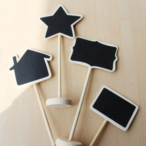 Precio barato Escuela Oficina Decoraciones Adornos de madera Pizarras Signos Mensaje DIY Madera Mini Pizarra - Product Image 1