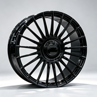 Rines de Aleación Forjados Personalizados SL 19 20 21 22 24 26 Pulgadas, 5x112 5x120, Multirradio, Negro Brillante, Compatibles con Audi A7 S7 RS7 BMW X5 X7