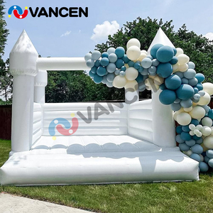 Alquiler de fiesta comercial White Bouncer Jumper Inflable Moon Jumping Castillo hinchable White Bounce House - Product Image 5