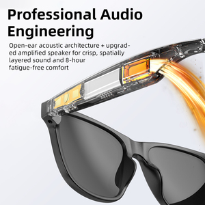 Gafas de Audio Inteligentes Ultraligeras G10-F de 33g, Inalámbricas V5.0, Altavoz de Oído Abierto, Asistente de Voz con un Botón, Carga Magnética - Product Image 3