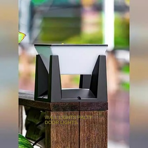 โคมไฟเสา LED พลังงานแสงอาทิตย์กลางแจ้ง, คะแนน IP65สูงโคมไฟตั้งโต๊ะติดผนังสวนลานบ้านดีไซน์ใหม่ - Product Image 2