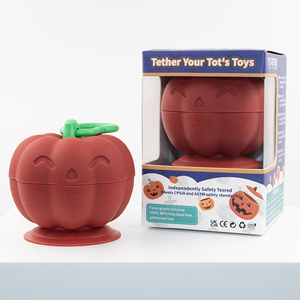 Jouets d'aspiration en silicone sans Bpa bébé plateaux Halloween citrouille jouet pour bébé jouet éducatif - Product Image 5