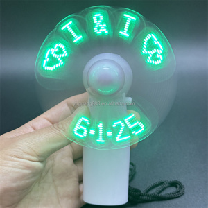 2026 XV พัดลม LED ปรับแต่งข้อความใช้งานแบตเตอรี่แบบมือถือ - Product Image 3