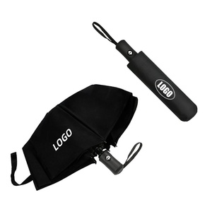 Parapluies étanches ouvertes automatiques promotionnelles Couleurs personnalisées <span class=keywords><strong>Parapluie</strong></span> pliable coupe-<span class=keywords><strong>vent</strong></span> Voyage Trois Parapluies pliantes Avec Logo - Product Image 1