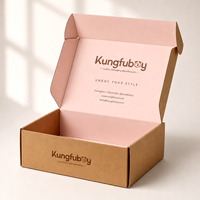 Cajas de Embalaje de Cartón Corrugado Kraft con Marca Personalizada, Cajas de Envío Autoblocantes con Tapa Plegable para Productos