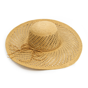 Wholesale <strong>Ladies</strong> Floppy <strong>Summer</strong> Straw Fedora <strong>Hat</strong> Large Wide Brim Boater <strong>Hat</strong> for Travel Fishing Cycling Custom Logo Ribbon - Product Image 4