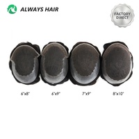 Prothèse capillaire Q6 de 8 tailles, densité 130%, 32 couleurs, 6 pouces, en cheveux humains indiens naturels, avec base en dentelle française et PU, pour homme