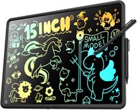 Tablette d'écriture LCD portable de 15 pouces en plastique ABS, batterie rechargeable, légère, réutilisable, effacement en un clic, unisexe, enfants de 3 à 6 ans