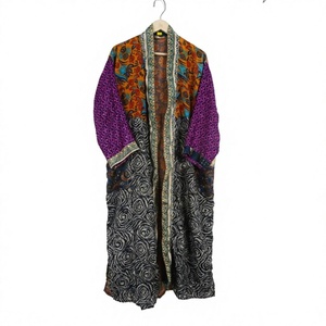 Kimono Elegante de Seda con Cuello en V Hecho a Mano para Mujer, Transpirable, para Playa y Noche, Ropa de Dormir Íntima para Relajación - Product Image 1