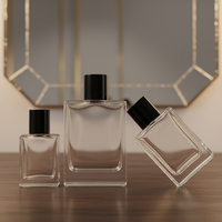 Flacon pulvérisateur de parfum carré en verre haut de gamme, vide, à baïonnette, 15 ml, avec pompe, couleur personnalisée, diffuseur à bâtonnets – Vente directe usine