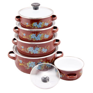 Klassieke Luxe Gietijzeren Kookgerei Set Keramische Emaille Stoofschotels Thuis Koken Gas Compatibele Inductie Duurzame 5 Stuks - Product Image 5