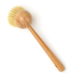 Bamboo Handle Dish Scrub <strong>Brushes</strong> with Stiff Bristles for Washing Kitchen <strong>Cast</strong> <strong>Iron</strong> Pan Pot - Product Image 2