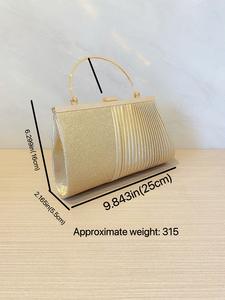 Bolso de Noche de Piel Auténtica con Acabado Satinado, Impermeable, con Cierre de Cremallera, para Bodas, Banquetes y Fiestas Unisex - Product Image 4