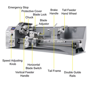 Mini tour à métaux de bureau pour le travail du bois, machine à perles de Bouddha, petite machine de traitement du métal et de l'acier inoxydable - Product Image 4