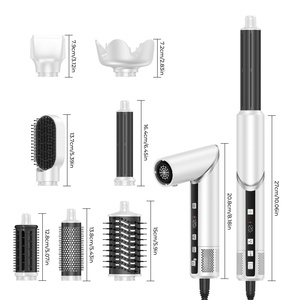 Sèche-cheveux multi-styler 8 en 1 avec affichage LED de la température, brosse électrique pour cheveux bouclés, pour usage domestique - Product Image 1