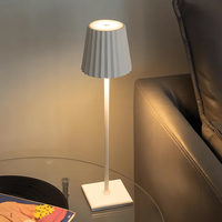Lampe de bureau portable en métal à LED sans fil, gradation progressive, rechargeable, commande tactile, lampe de table pour restaurant, chambre à coucher