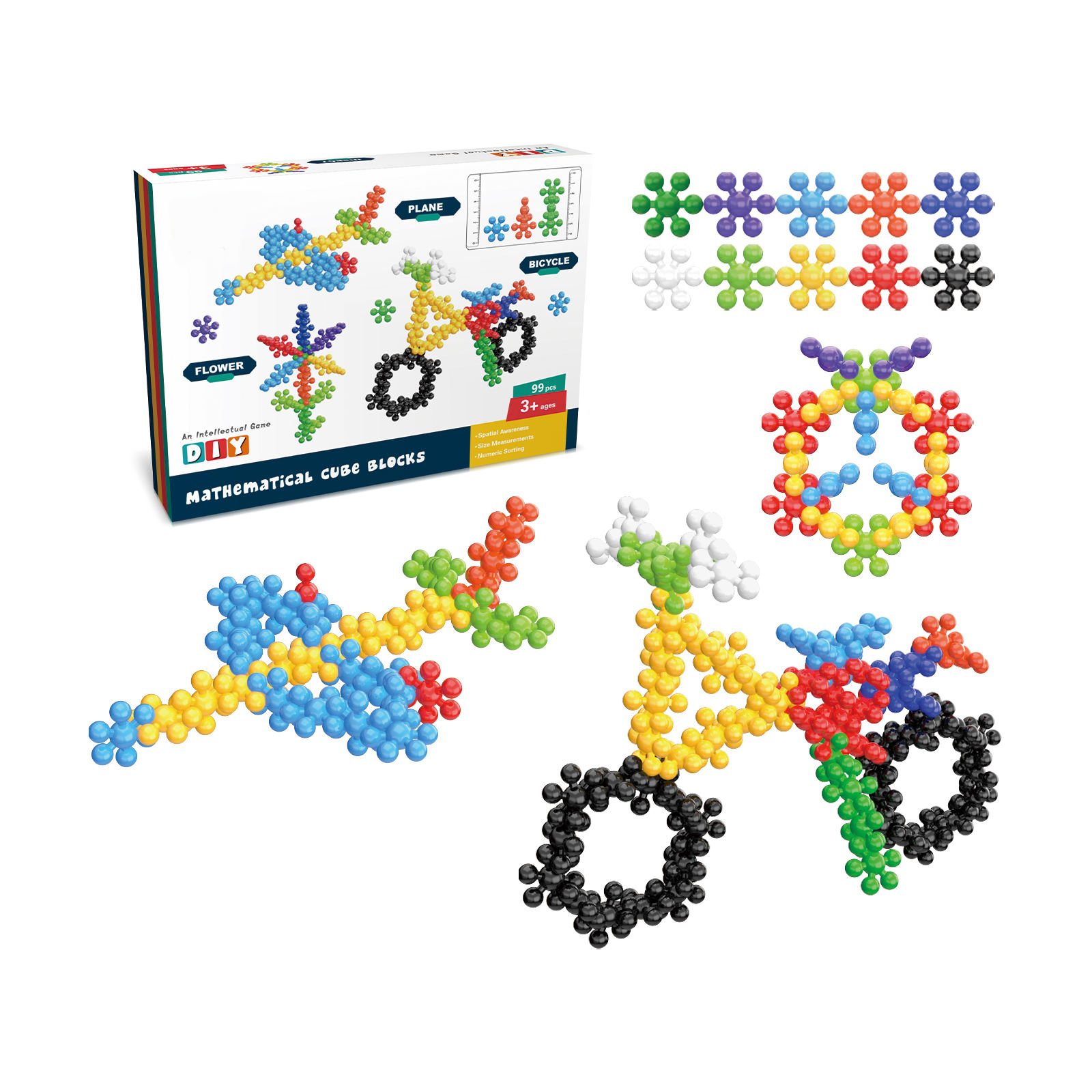 Preschool Kindergarten Toy Interlocking Solid Plastic Educational