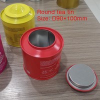 Boîte de conserve ronde de luxe personnalisée en usine avec emballage en métal vide à double couvercle hermétique boîte en fer blanc pour le thé et le café