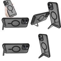 Casing Pelindung Magnetik Transparan dengan Penyangga untuk iPhone 17 Air 16 Pro Max 15 14 13 12 Plus 11, Grosir Casing Ponsel