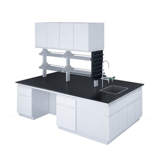 Hóa học phòng thí nghiệm tất cả các thép trung tâm đảo bàn làm việc với cửa kính tủ tường - Product Image 5