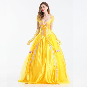 Nuevos Disfraces de Halloween para <span class=keywords><strong>Mujer</strong></span>, Disfraces de Princesa <span class=keywords><strong>Bella</strong></span> <span class=keywords><strong>y</strong></span> la <span class=keywords><strong>Bestia</strong></span> para Niñas, Vestidos Largos de Reina para Club Nocturno - Product Image 3