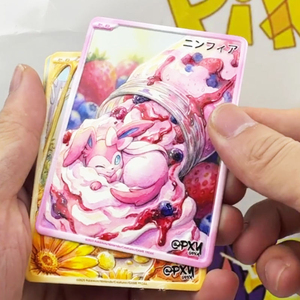 <span class=keywords><strong>Carte</strong></span> Sylveon <span class=keywords><strong>Glace</strong></span> aux Fruits Rouges, <span class=keywords><strong>Carte</strong></span> Pokémon Mignonne Japonaise avec Belle Illustration pour Table <span class=keywords><strong>de</strong></span> Jeu - Product Image 1