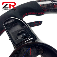 Volant de direction amélioré en fibre de carbone avec LED RPM pour Mercedes Benz W205 AMG, avec palettes de changement de vitesse pour E400 W204 G500 G63