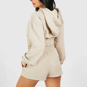 ชุดวอร์มสั้นแบบสั้นสำหรับผู้หญิงเครื่องแต่งกายแฟชั่นแบบสั่งตัดขนาดเล็ก - Product Image 1