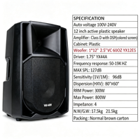 [MF15D ou MF12D] DSP  RMS 400/500W12''/15'' Haut-parleur actif, équipement professionnel, système de sonorisation de scène, fête, événement, bar, concert, DJ