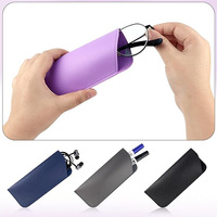 Étui à lunettes en PU personnalisé, étui à lunettes en cuir de haute qualité, sac à lunettes multifonction souple