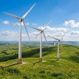Generador Eólico de Eje Horizontal de 50kW con Baja Velocidad de Arranque, 380V, Diámetro del Rotor de 12.6m, Alta Eficiencia, Fibra de Vidrio Reforzada - Product Image 1