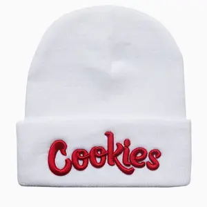 Stretch Knit Beanie Hat for Men Women Winter Warm Watch Cap Letter Embroidered Cuff Hat Acrylic Gorro