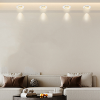 Foco LED ultrafino Cob CE tamaño recortado 75MM 10W Cromo Negro Blanco LED abajo luces ajustables 24 ° 36 ° 55 °