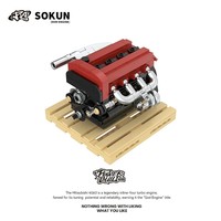 PB PB8869 Nuevo MOC 4G63 Mini Motor, Juguete de Ensamblaje DIY, Modelo de Adorno para Niños, Regalos de Cumpleaños, 216 Piezas, Juego de Bloques de Construcción