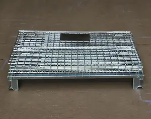 Pallet pieghevole della scatola della maglia d'acciaio della gabbia di Stillage resistente del metallo di stoccaggio del magazzino professionale